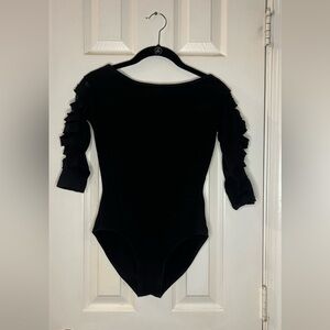 Black 3/4 Sleeve Women’s Leotard